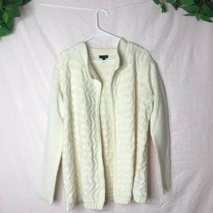 Talbots Heavy Knit Cardigan Long Sleeve Beige, XL